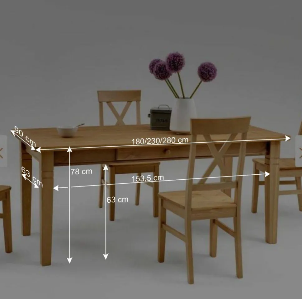 Esszimmertisch Piatra mit Schubladen