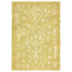 Ethno Läufer oder Teppich in Gelb & Creme - Kareta