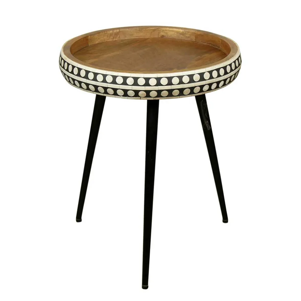 Ethno Style Beistelltisch aus Massivholz Mango - Piton