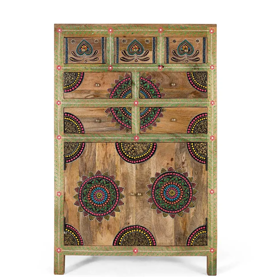 Ethno Style Highboard handbemalt - Azua
