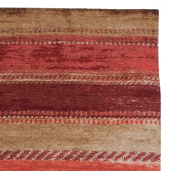 Ethno Style Teppich in Rot Beige - Bilbaos