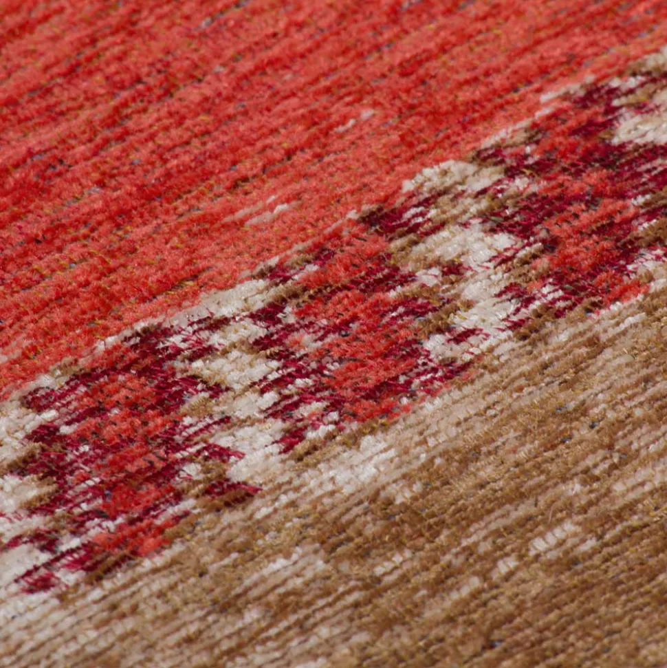 Ethno Style Teppich in Rot Beige - Bilbaos