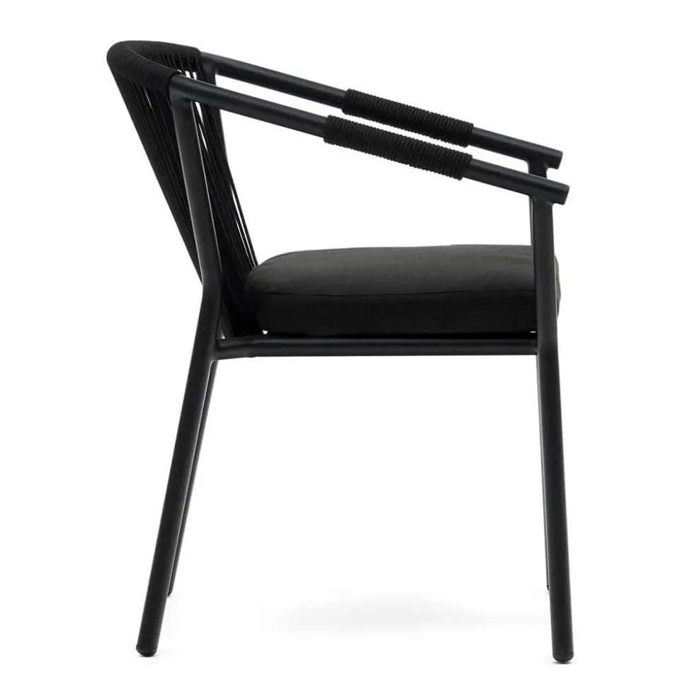 Extravagante Gartenstühle in Schwarz - Onna (4er Set)