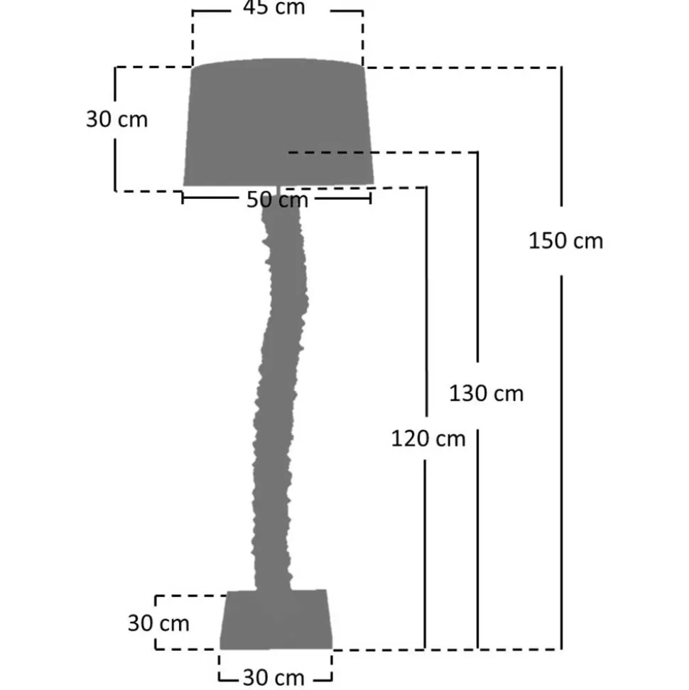 Extravagante Stehleuchte aus Treibholz - Cancan