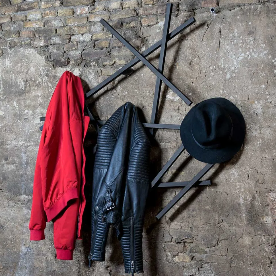 Extravagante Wandgarderobe in Schwarz - Volkma