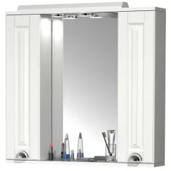 Extravaganter Bad Spiegelschrank in Weiß - Akira