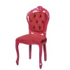 Extravaganter Barockdesign Polsterstuhl in Rot - Dregona