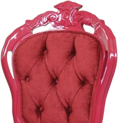 Extravaganter Barockdesign Polsterstuhl in Rot - Dregona