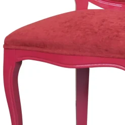 Extravaganter Barockdesign Polsterstuhl in Rot - Dregona