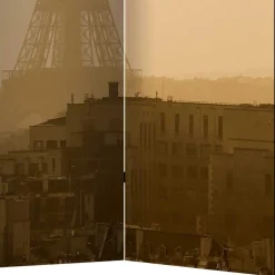 Faltbare Trennwand - Eiffelturm Dämmerung - Defency