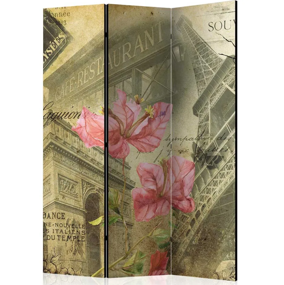 Falt-Paravent mit Vintage Paris Motiv - Lamaika