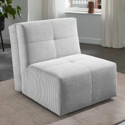 Faltsessel in Silber Grau Cord - Levanton