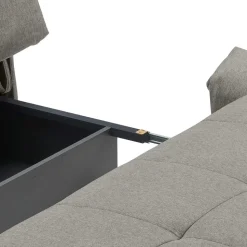 Faltsofa in Grau Stoffbezug - Ominikana