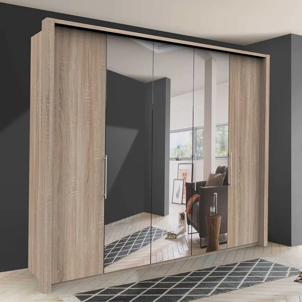 Falttüren Kleiderschrank mit Spiegel - Zayun