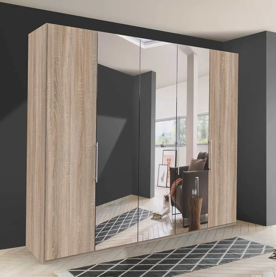 Falttüren Kleiderschrank mit Spiegel - Zayun