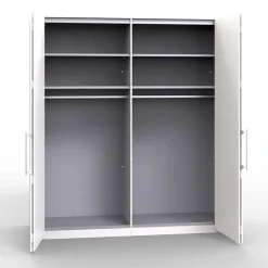 Falttüren Schlafzimmerschrank Cleoto in Creme Weiß