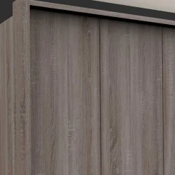 Falttürenschrank foliert in Holzoptik - Crenba