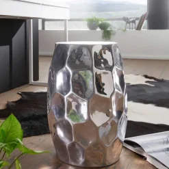 Fassförmiger Designtisch aus Aluminium - Herri