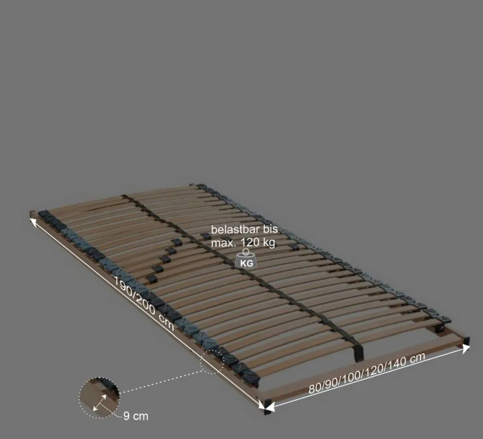 Federholzrahmen bis 120 kg belastbar - Dress