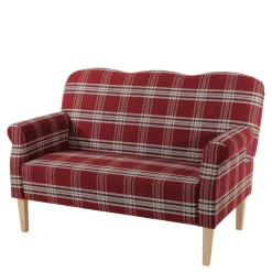 Federkern Küchensofa in Rot kariert - Sinael