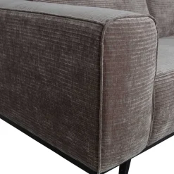 Federkern Polsterecke in Taupe Strukturstoff - Wishes