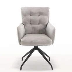 Federkern-Armlehnenstuhl mit Spidergestell - Depecha (2er Set)