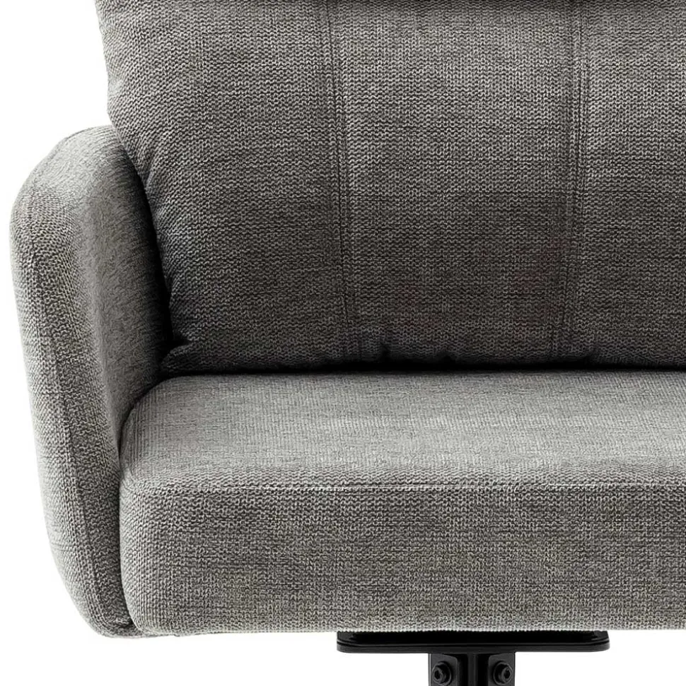 Federkern-Tischsessel in Grau - Castalla (2er Set)