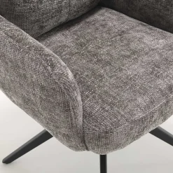 Federkern-Tischsessel in Grau - Kumin (2er Set)