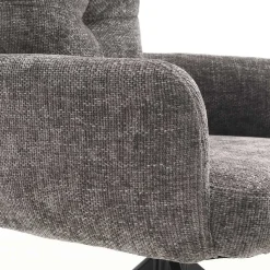 Federkern-Tischsessel in Grau - Kumin (2er Set)