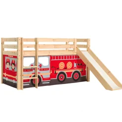 Feuerwehr Hochbett mit Rutsche - Lazura