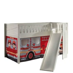 Feuerwehr Spielbett mit schräger Rutsche - Cosmona