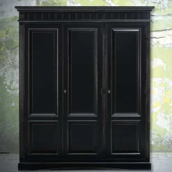 Fichte Kleiderschrank Miro in Schwarz