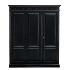 Fichte Kleiderschrank Miro in Schwarz