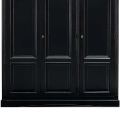 Fichte Kleiderschrank Miro in Schwarz