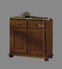 Fichte Kommode Lerobonica massiv lackiert