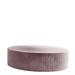 Flacher Polsterhocker in Rund 73 cm - Alamrua