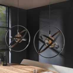 2-flammige Design Hängeleuchte aus Metall - Salines