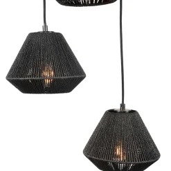 3-flammige Hängelampe aus Jute und Metall - Jayden