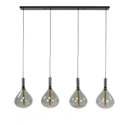 4-flammige Hängelampe mit Tropfen Form Schirmen - United