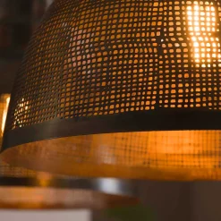 2-flammige Hängeleuchte in Bronze Antik - Jaines