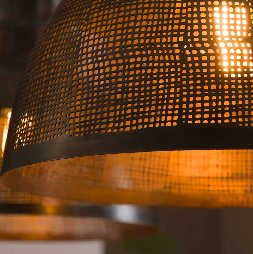 2-flammige Hängeleuchte in Bronze Antik - Jaines