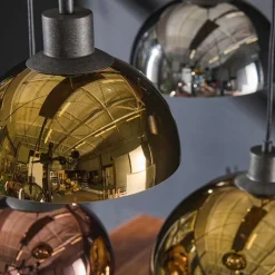 7-flammige Hängeleuchte mit Glasschirmen - Liselo