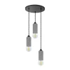 3-flammige Pendelleuchte aus Beton und Metall - Canopuss
