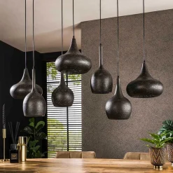 7-flammige Pendelleuchte aus Metall - Feixon