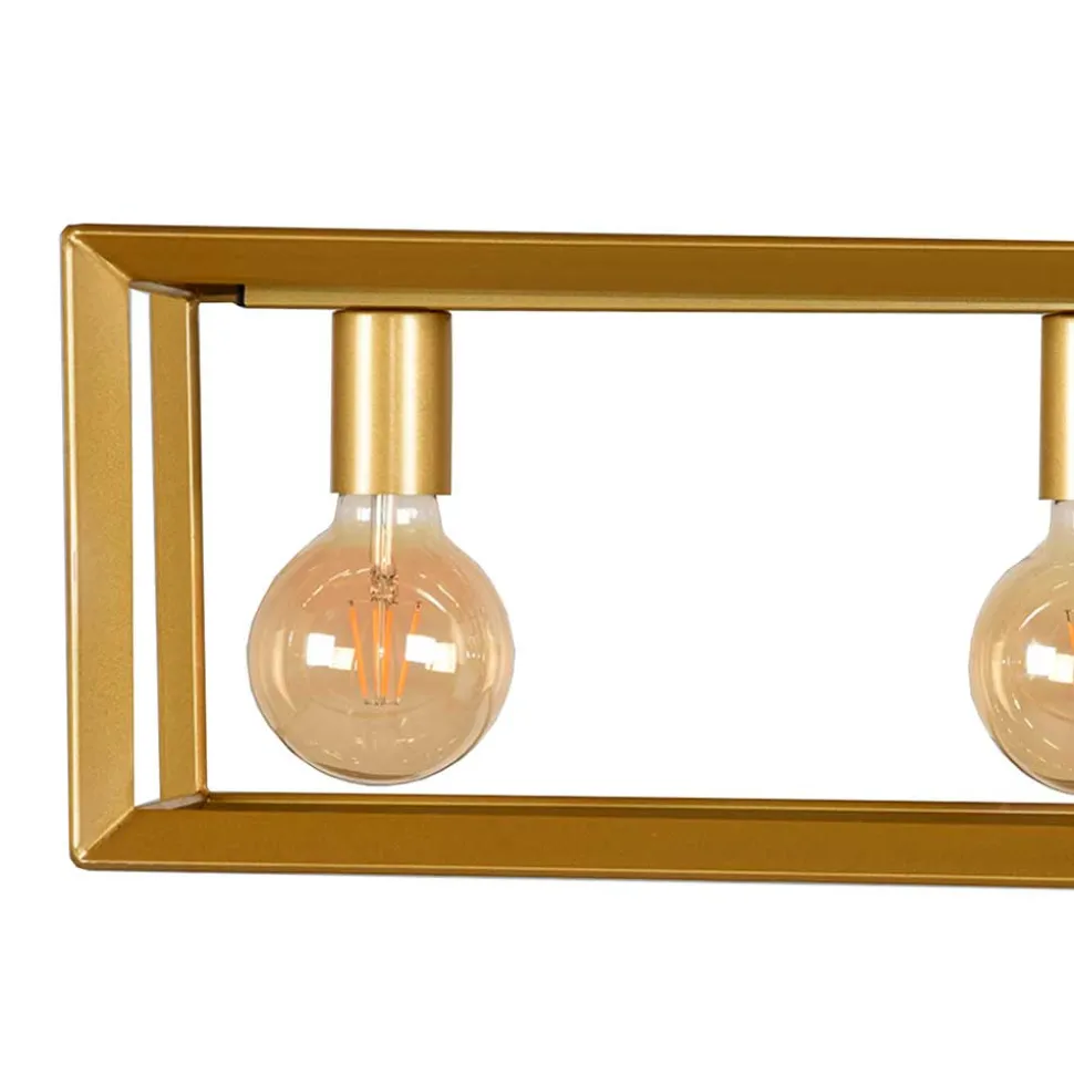 5-flammige Pendelleuchte in Gold - Gannices