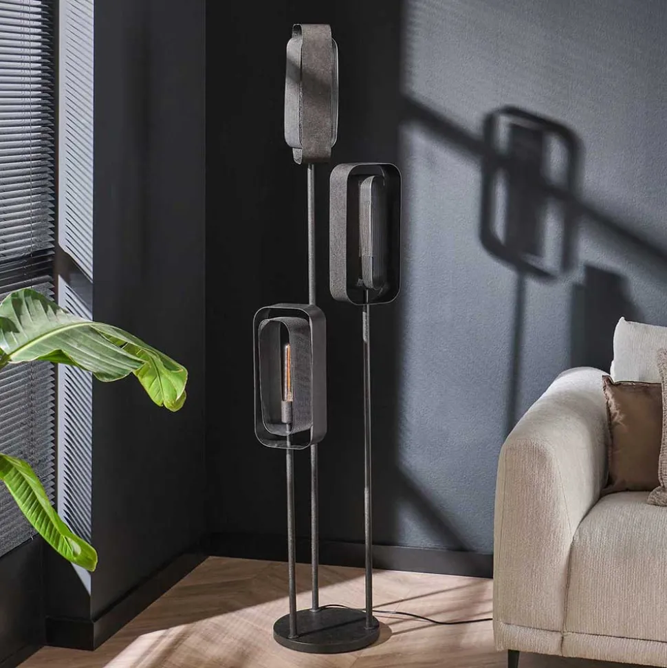 3-flammige Stehleuchte aus Metall - Folivia