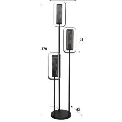 3-flammige Stehleuchte aus Metall - Folivia