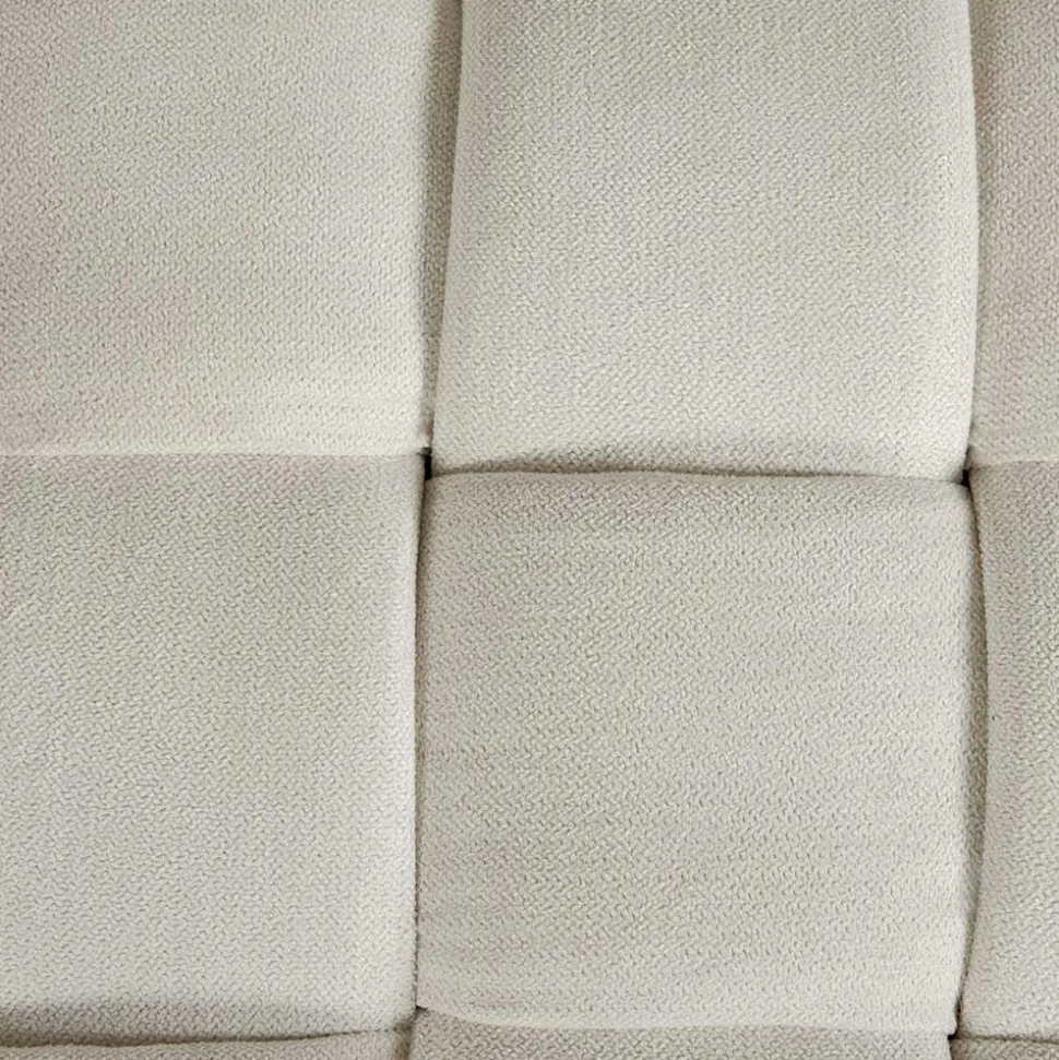 Flechtoptik Polsterbank in Cremeweiß - Vignus