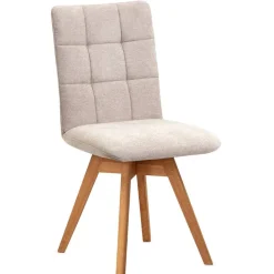 Flockstoff-Stühle in Beige - Drojan (2er Set)