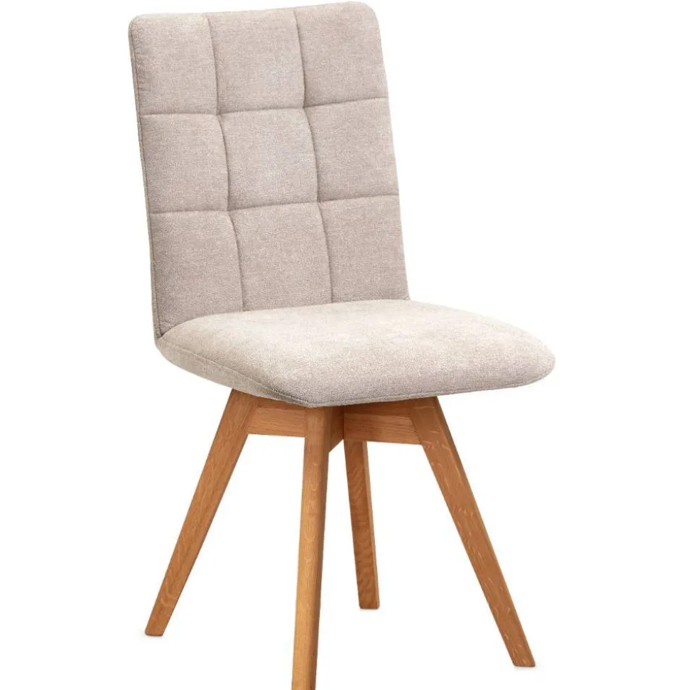 Flockstoff-Stühle in Beige - Drojan (2er Set)